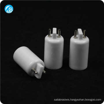 electrical ceramics alumina ceramic UV lamp cap porcelain parts 95